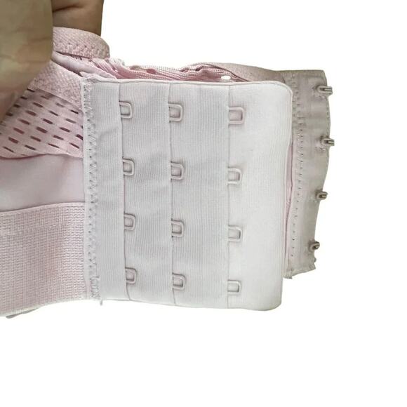 Glamorise No-Sweat Mesh Sports Bra Wirefree Pink Womens Size 42DD - Picture 4 of 7